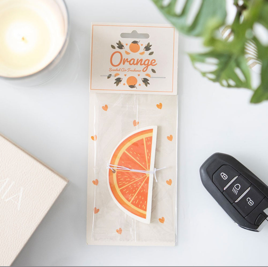 Orange Scented Fruity Air Freshener Car Fragrance Accessories Spring Summer Driver Gifts