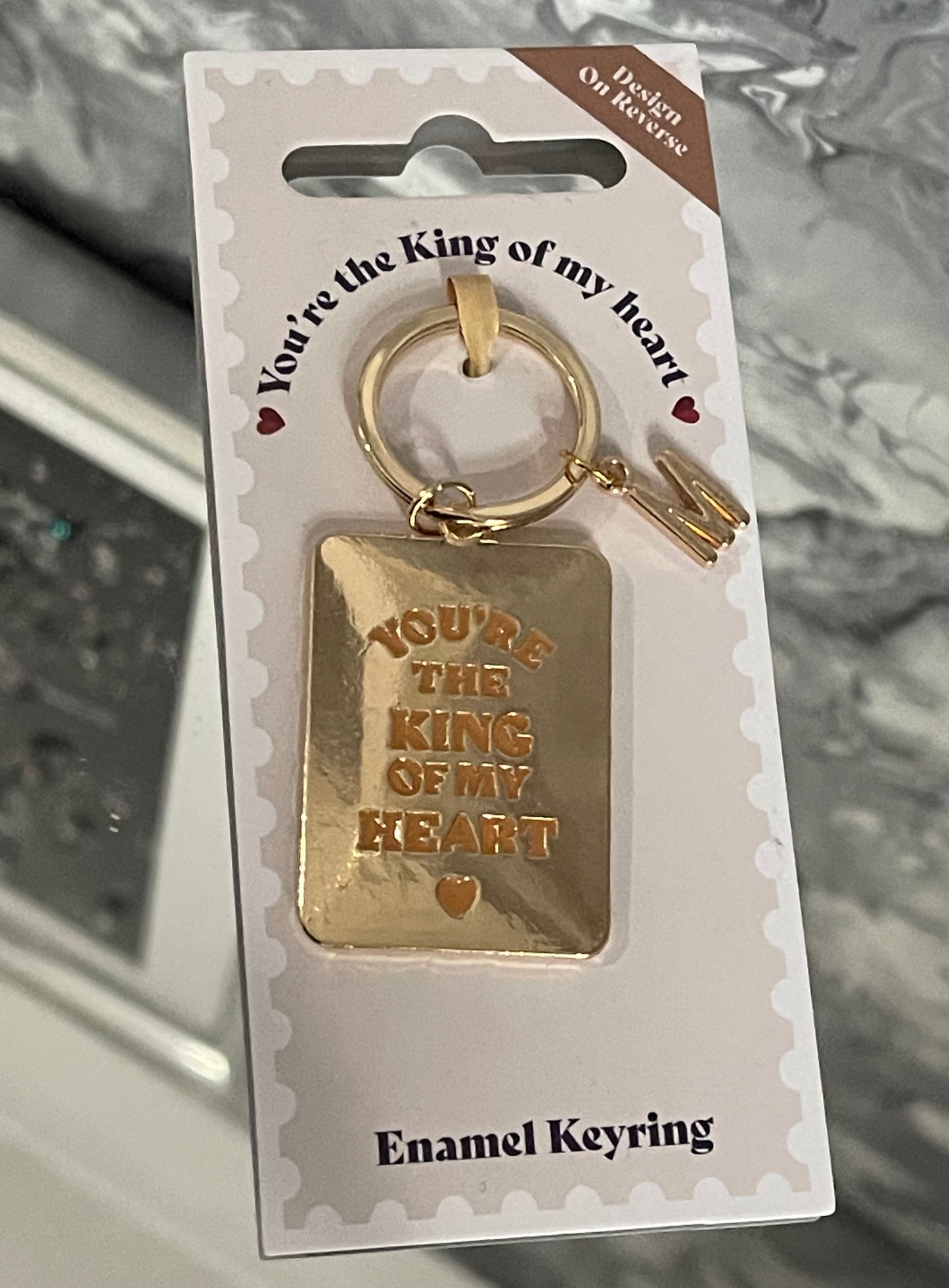 Personalised King Of My Heart Enamel Keyring - Gifts for Dad Father’s Day