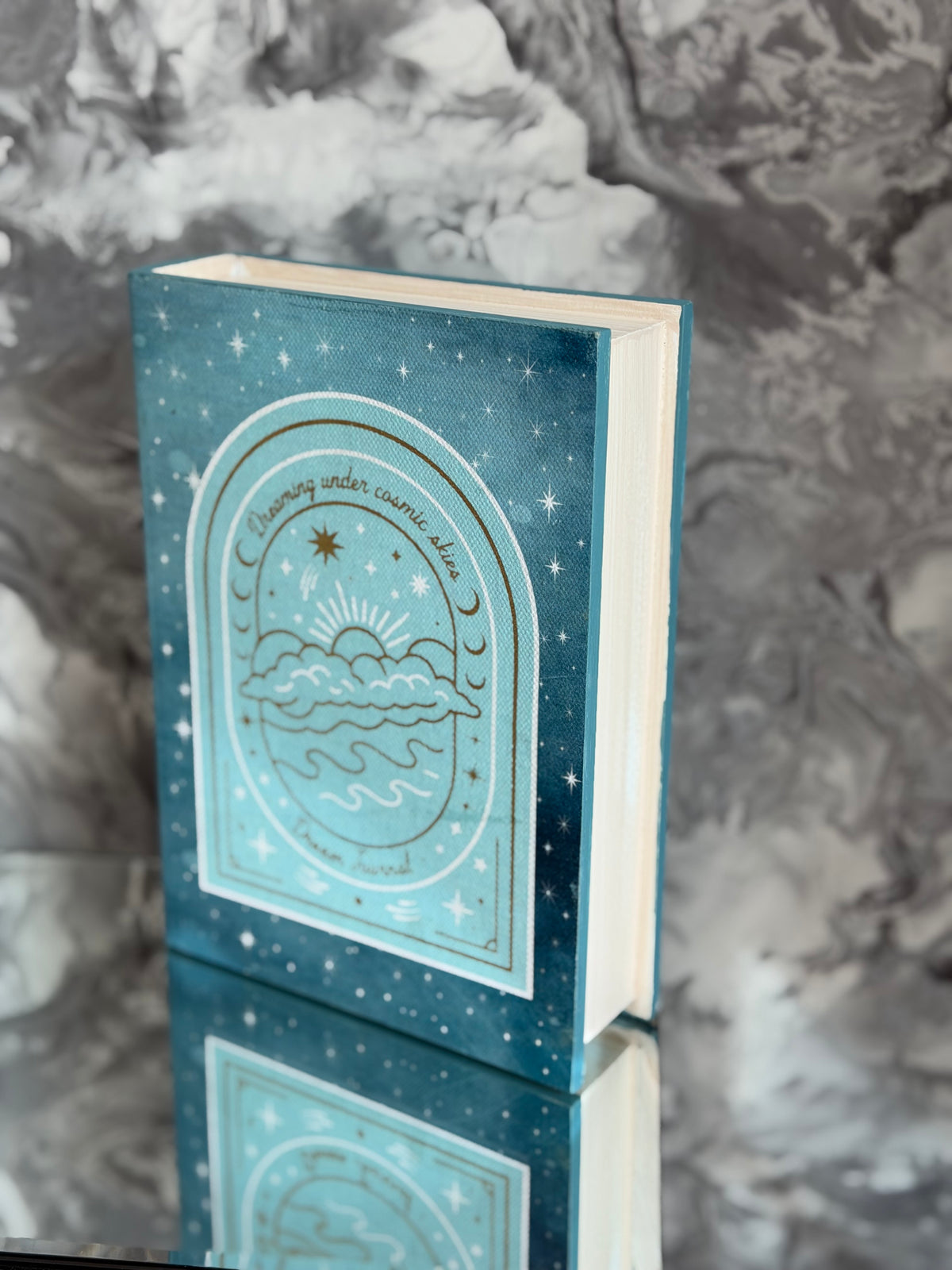 Wooden Book Storage Box – Decorative Book Shaped Keepsake Box