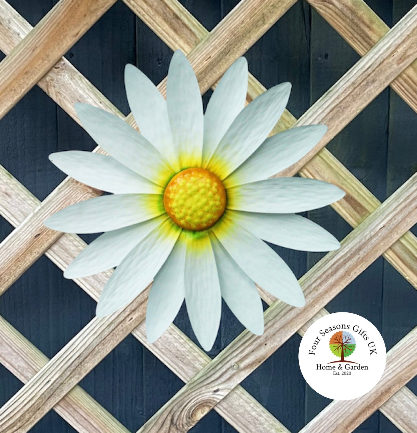 Large 29cm Daisy Garden Wall Art Metal Artificial Flower Ornament Decor Gift