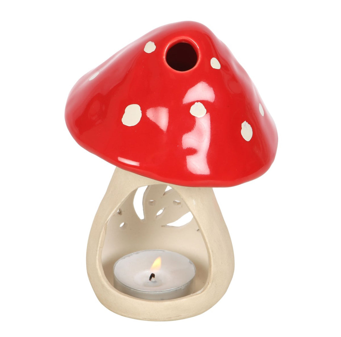Toadstool Mushroom Tea-light Candle Holder Home Ornament Fairy Garden Decor Gift