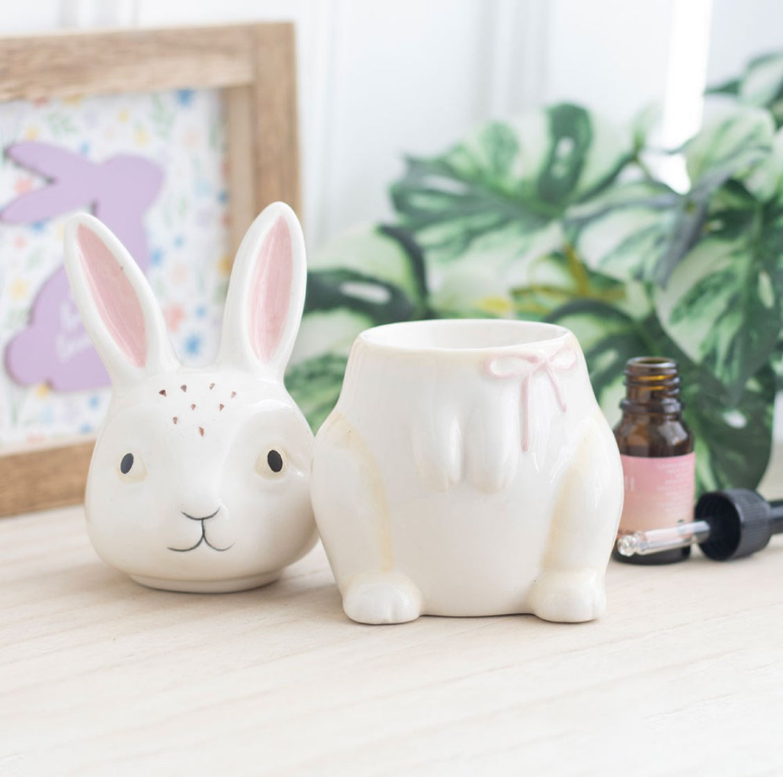 Easter Spring Bunny Oil Burner Wax Melt Warmer Home Ornament Decor Gifts