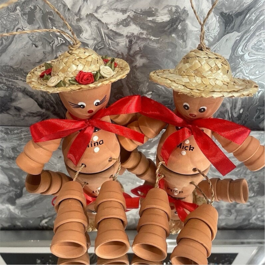 Personalised Terracotta Plant Pot Flowerpot Man or Lady Ruby 40th Wedding Anniversary Gifts