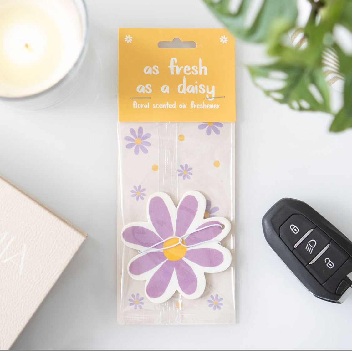 Purple Daisy Floral Scented Air Freshener Car Fragrance Accessories Spring Gifts