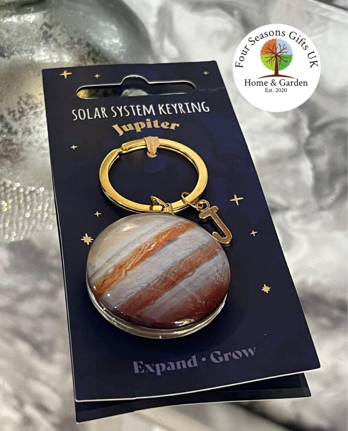 Solar System Space Themed Personalised Blue Pencil Case & Planet Keyring Back To School University College Gift Set Student Good Luck Gifts