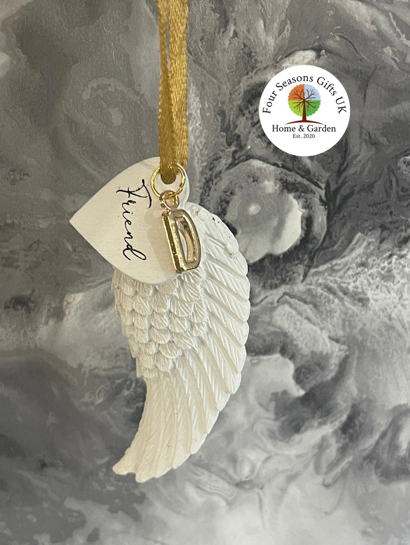 Angel Wing Personalised Christmas Tree Hanging Decoration Ornament, Loss of Loved One Keepsake, Memorial Remembrance In Loving Memory Gifts