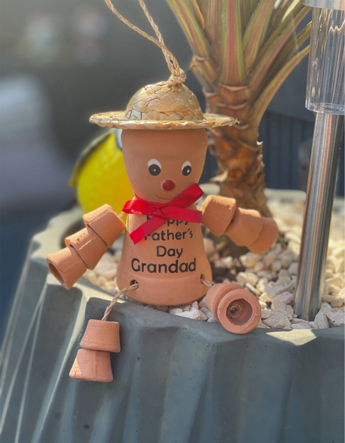 Personalised Terracotta Plant Pot Man Garden Ornament Father’s Day Gift