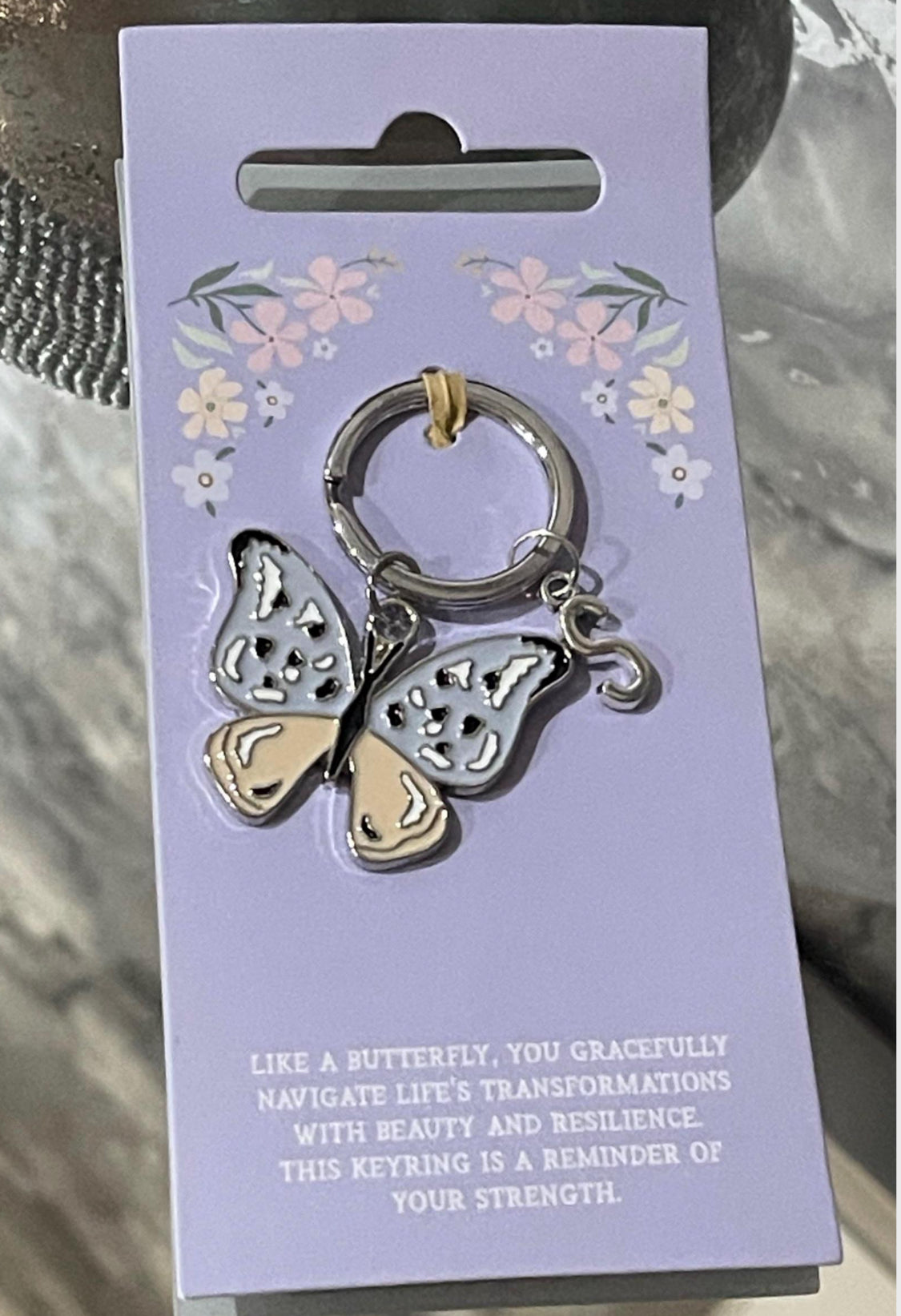 Beautiful Butterfly Personalised Keyring Handbag Charm, Gifts for friends