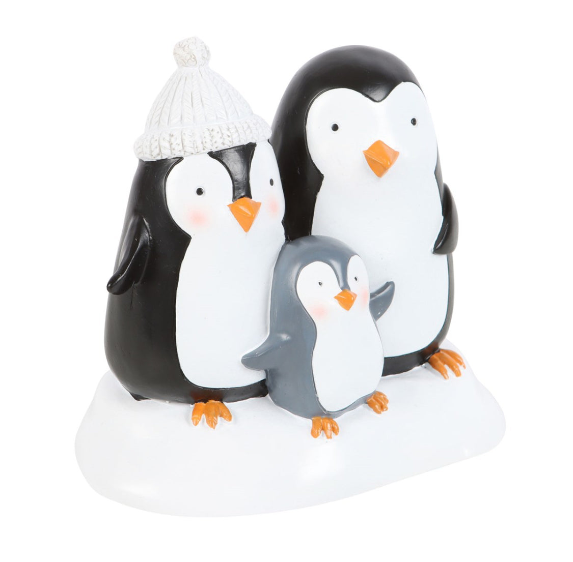Cute Festive Penguin Family Resin Christmas Ornament Decoration, Couples Family Xmas Gifts, Snuggle Season.
