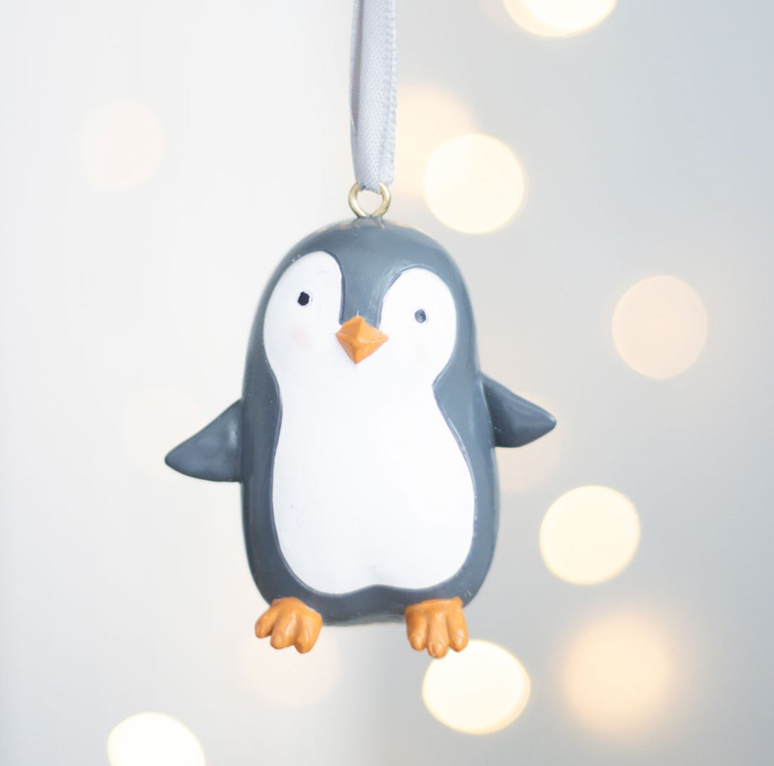 Cute Festive Penguin Ceramic Hanging Christmas Tree Decoration
