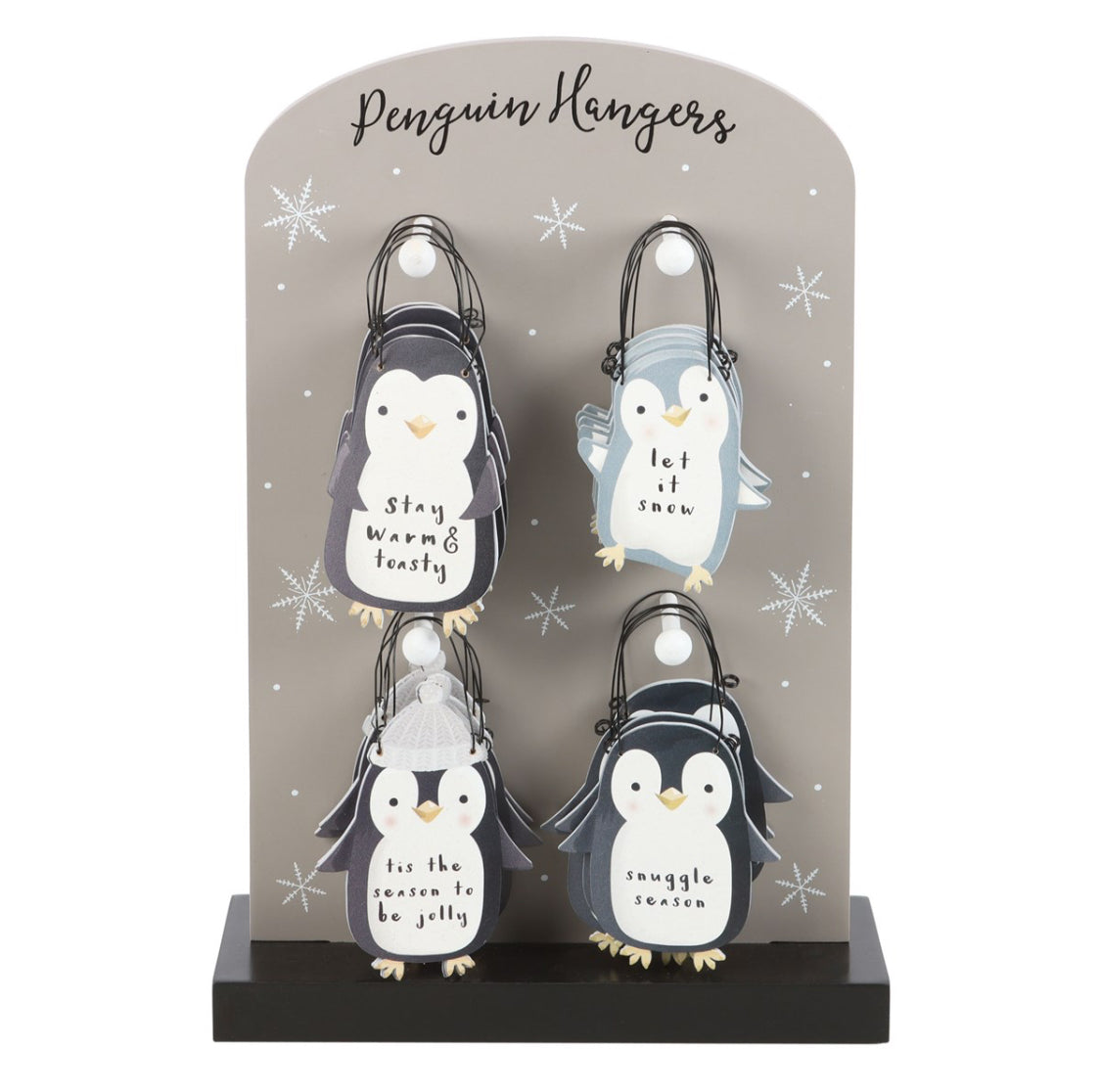 Festive Penguin Wooden Decorative Hanging Signs, Home Decor , Window Christmas Tree Decorations, Snuggle Season, Ornaments Gifts - 4 Styles