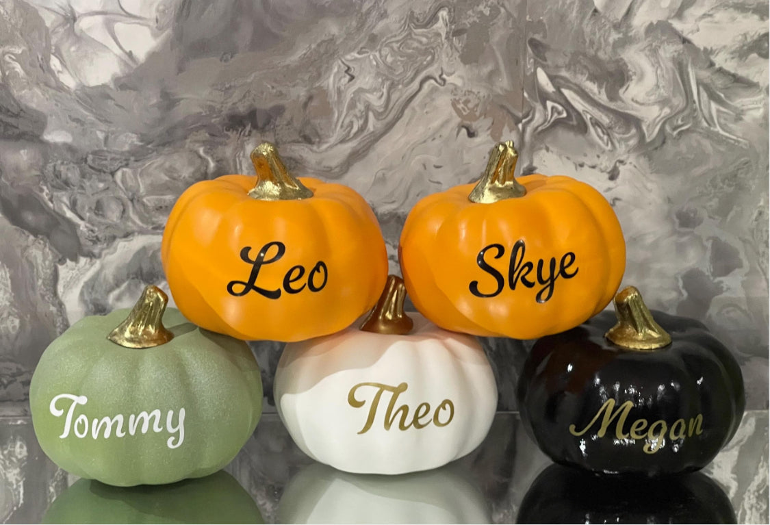 Personalised Artificial Pumpkin Decorative Ornaments