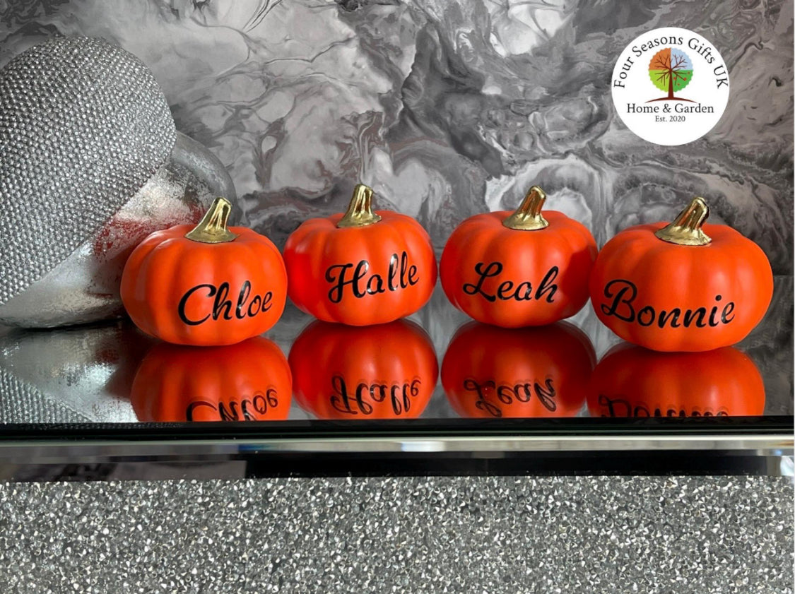 Personalised Artificial Pumpkin Decorative Ornaments