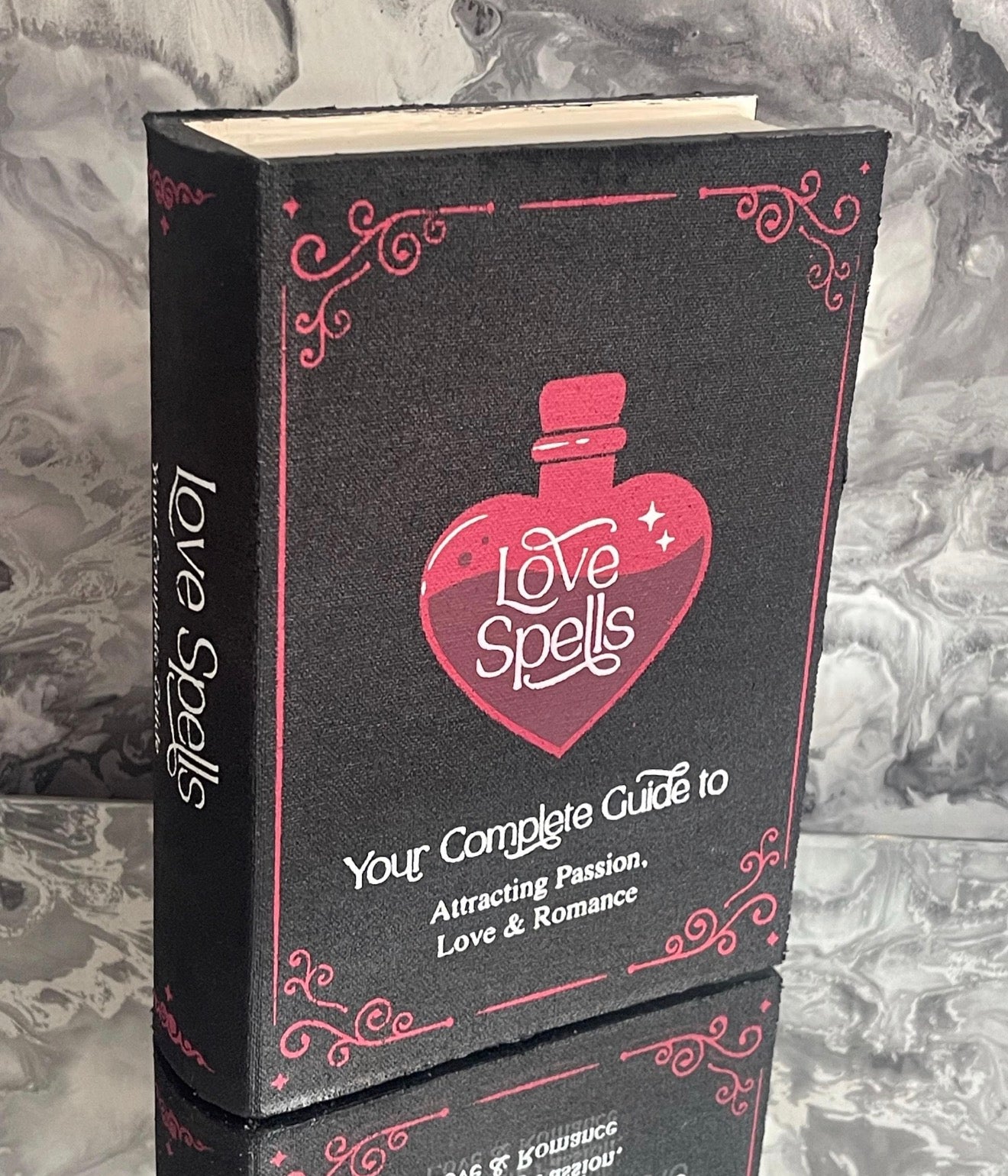 Wooden Book Storage Box – Decorative Book Shaped Keepsake Box for Bookshelf Styling – Hidden Storage Gift for Book Lovers - 4 designs