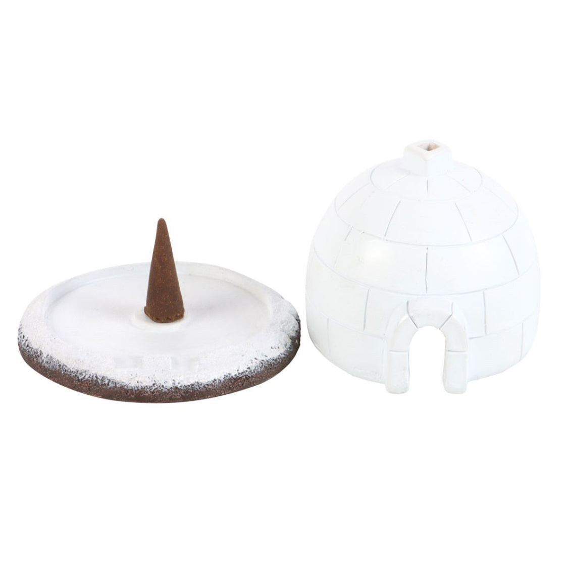 Igloo incense cone burner, Festive Winter Ornament Decoration