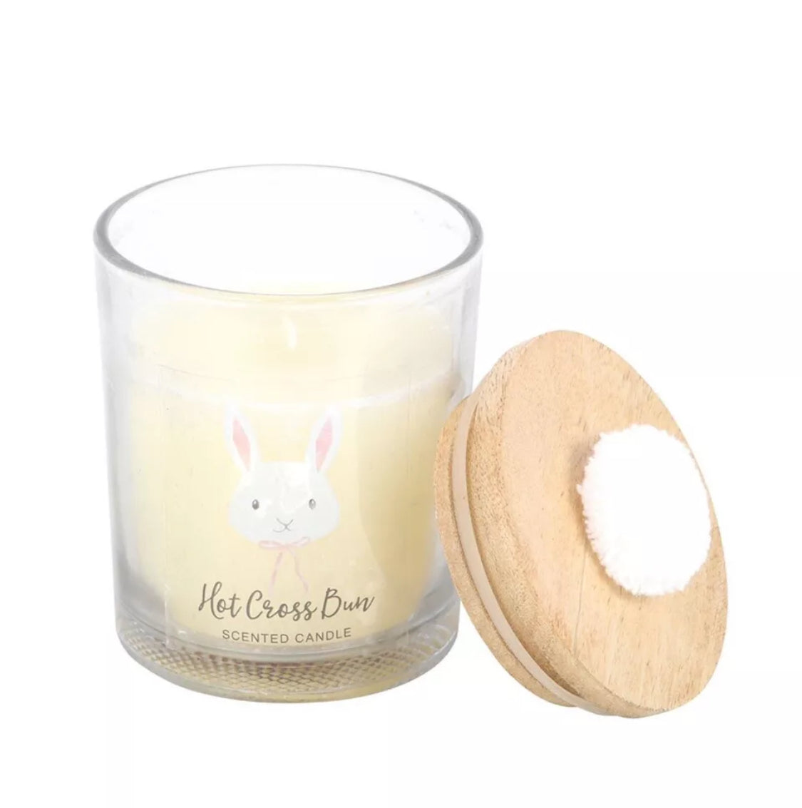 Easter Bunny Hot Cross Bun Scented Pom Pom Home Fragrance Candle Spring Gifts