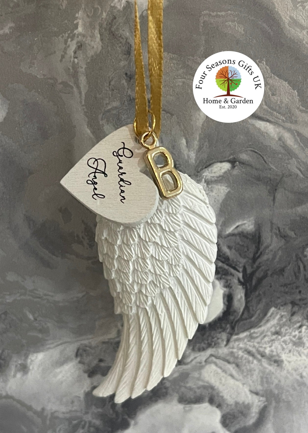 Angel Wing Personalised Christmas Tree Hanging Decoration Ornament, Loss of Loved One Keepsake, Memorial Remembrance In Loving Memory Gifts