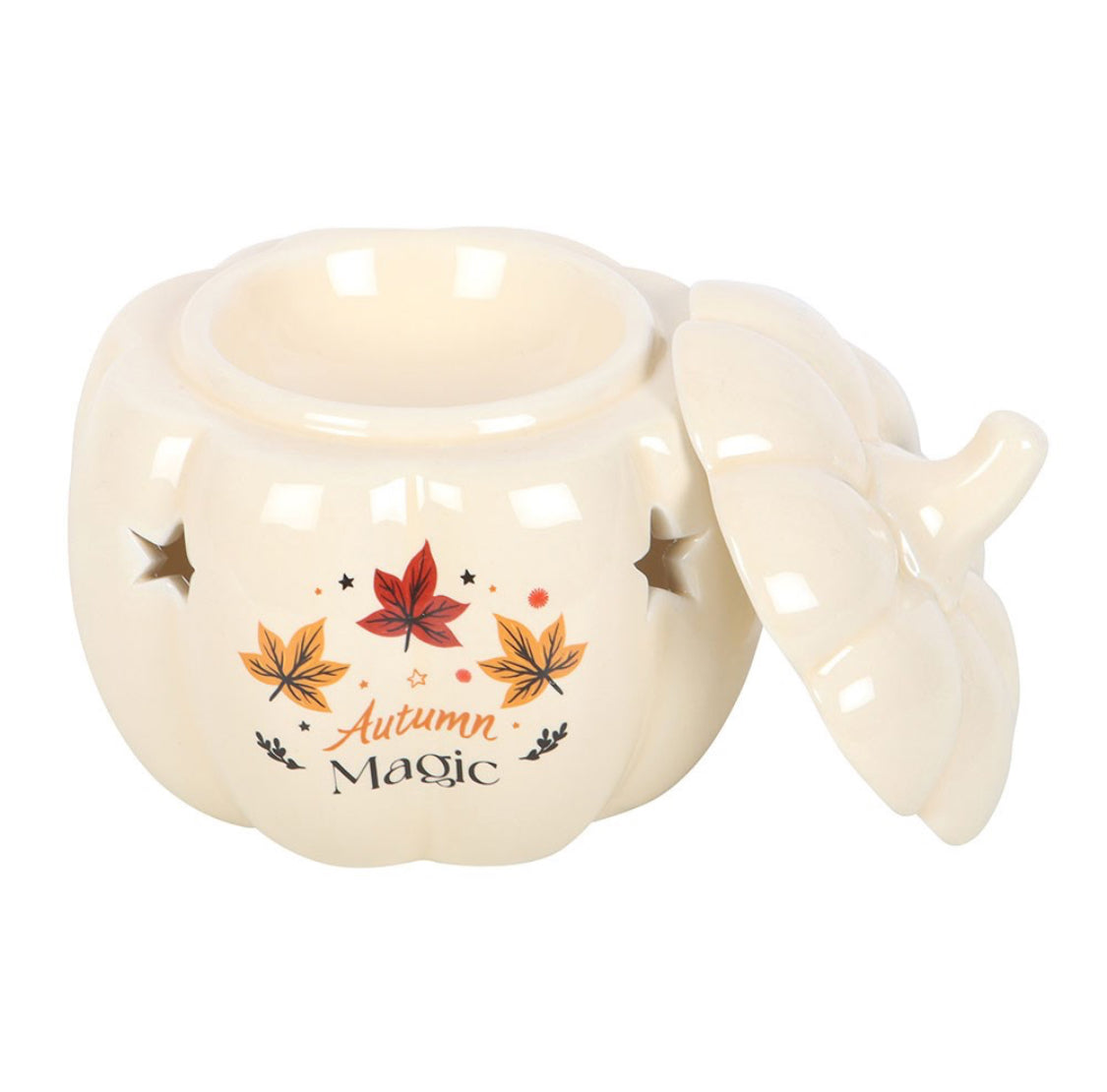 Autumn Magic Pumpkin Leaves Oil Burner Wax Melt Warmer Home Decor Ornament, Autumn Gifts