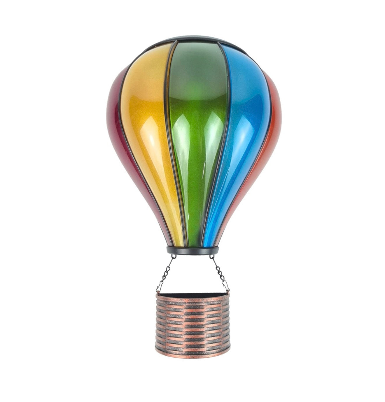 Solar Hot Air Balloon Wall Light – Colourful Garden Wall Art Outdoor Decor