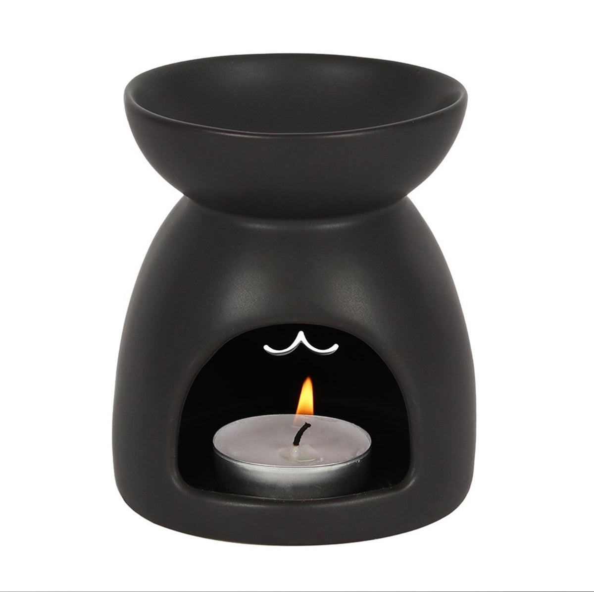 Black Cat Cut-Out Oil Burner – Ceramic Wax Melt Burner