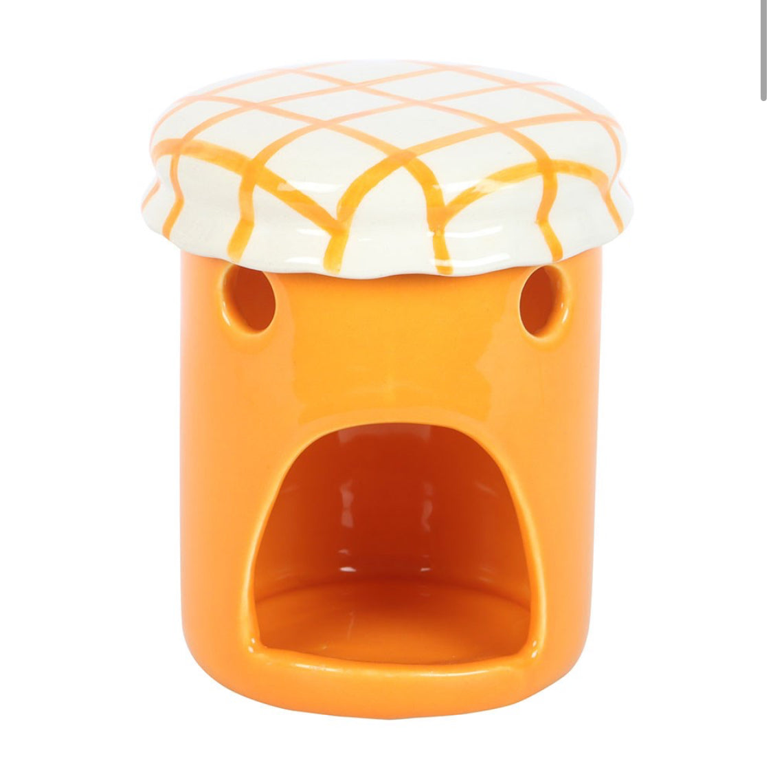 Orange Marmalade Jam Jar Oil Burner Wax Melt Warmer Ornament Summer Garden Gifts