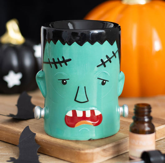Frankenstein Ceramic Oil Burner Wax Melt Warmer Halloween Decor Ornament Gifts