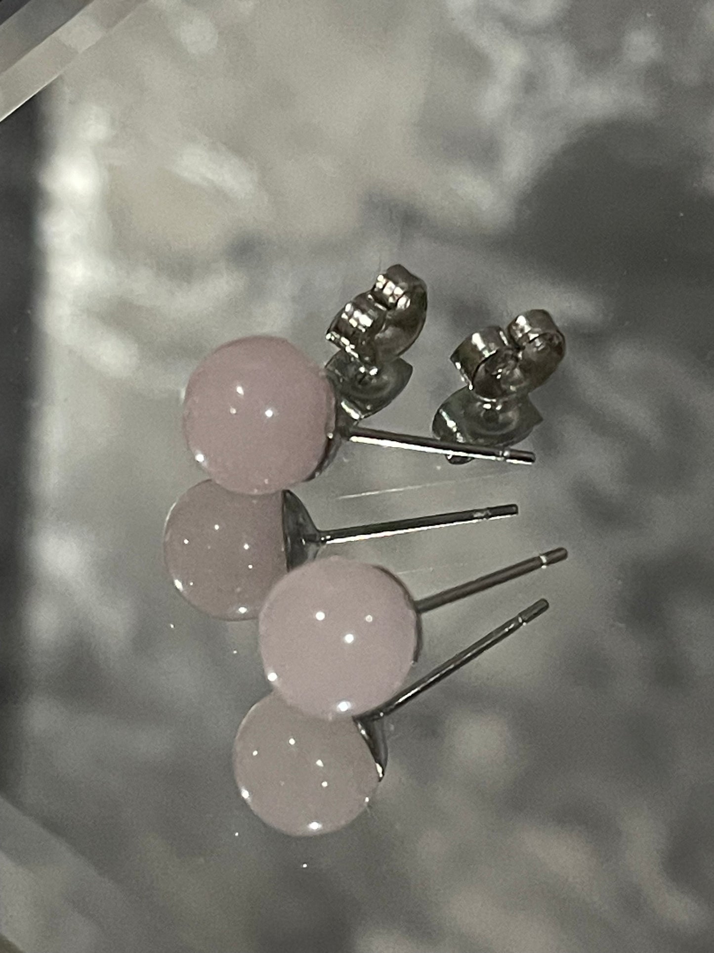 Semi Precious Crystal Stud Earrings, Fashion Jewellery, Sterling Silver Posts & Butterfly Backs