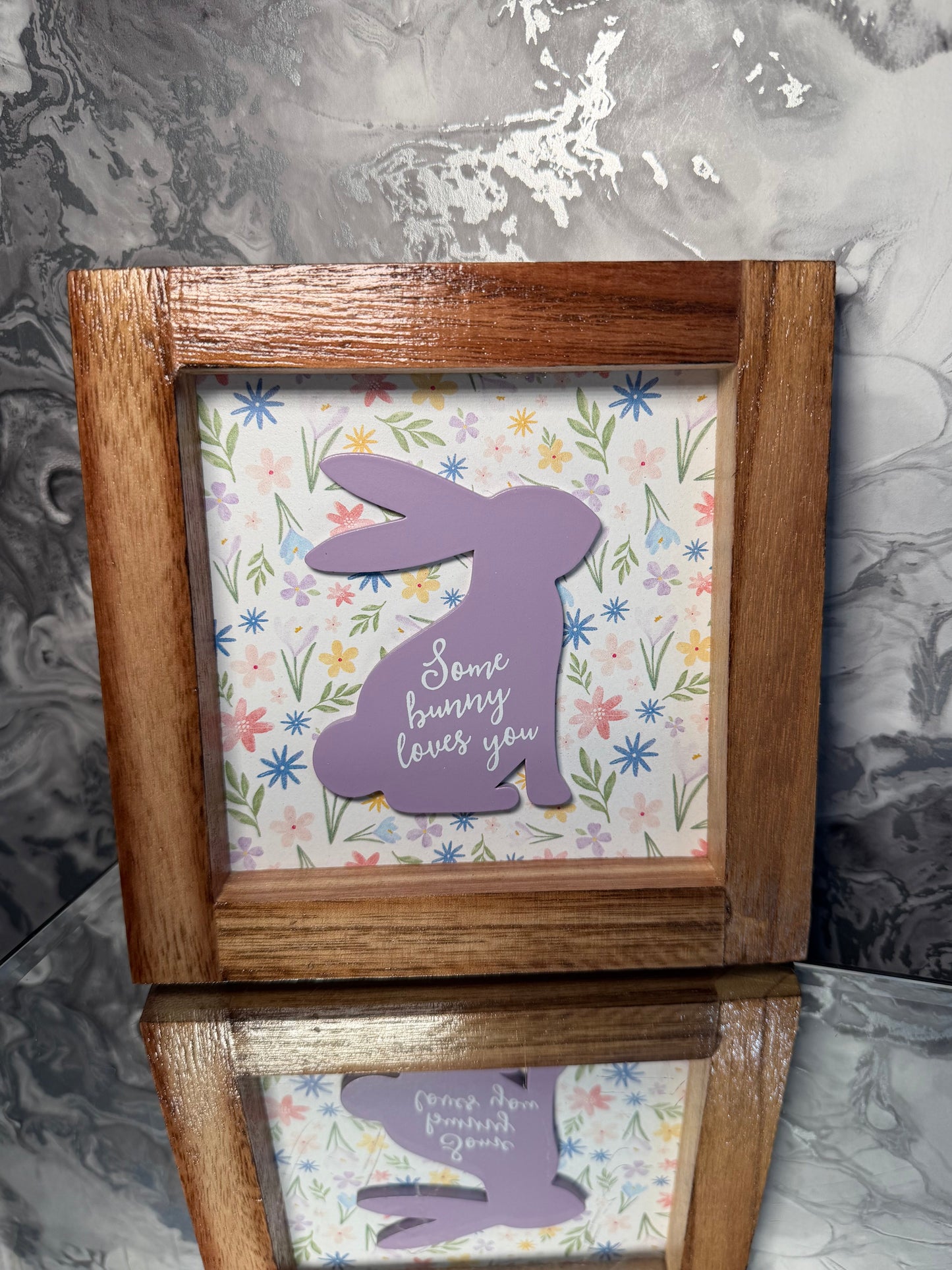 Some Bunny Loves You, Wooden Frame Picture Decor Ornament Gift