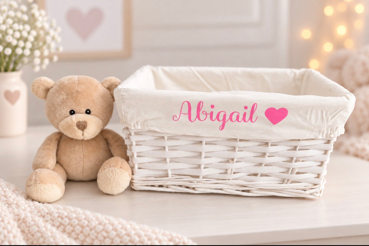 Personalised Baby Storage Basket – Small, Medium or Large