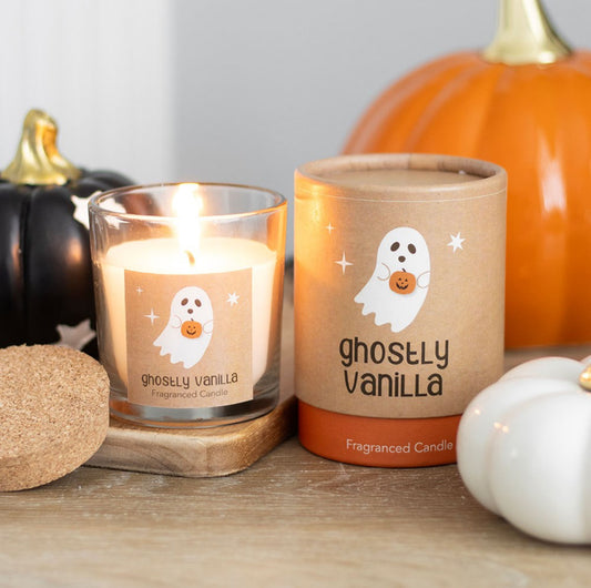Ghostly Vanilla Scented Candle Home Fragrance Halloween Ornament Decor Gifts