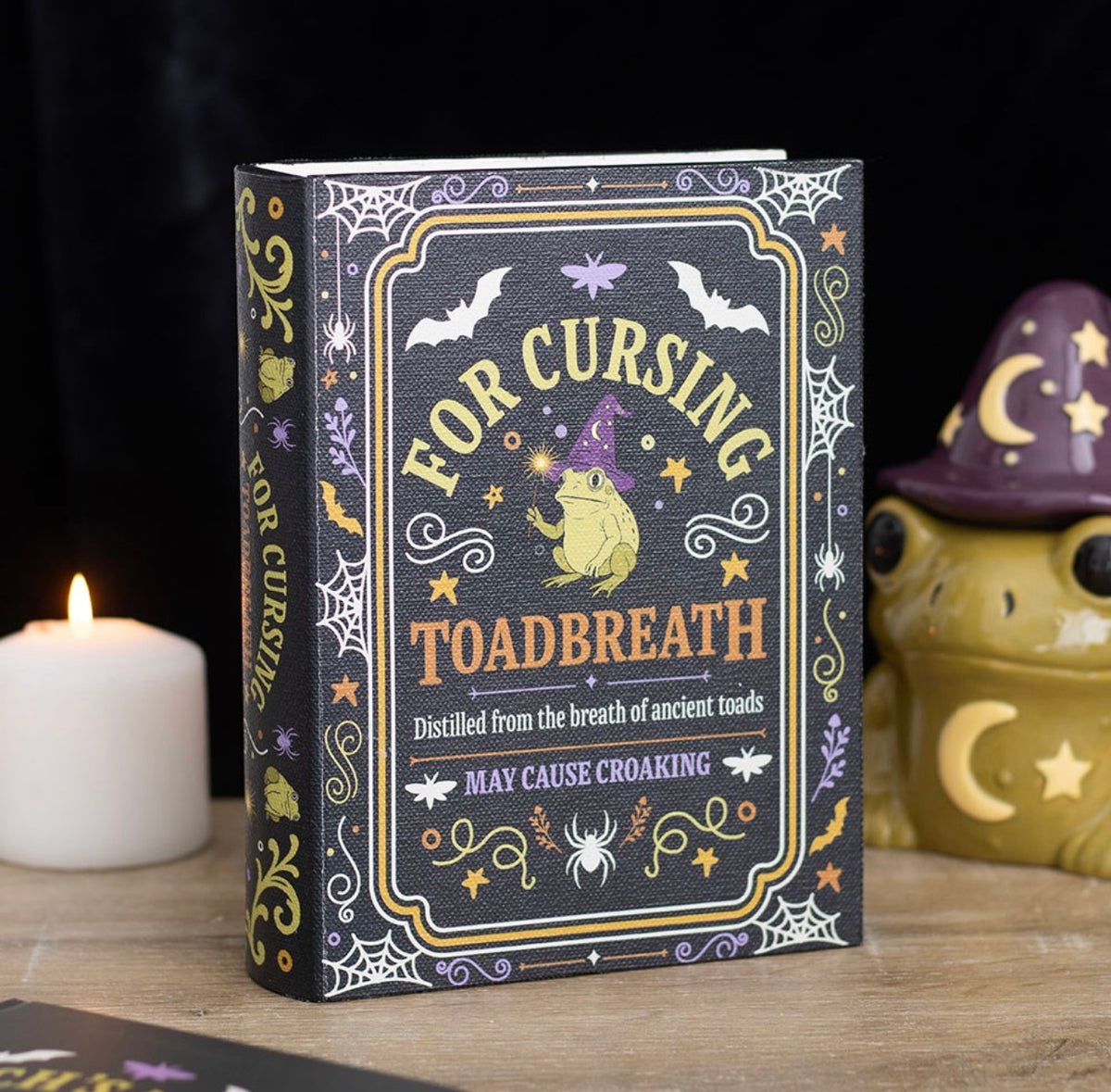 Halloween Spell Book Storage Box Toadbreath