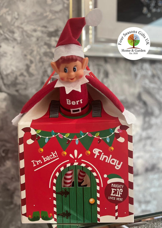 Personalised Elf Arrival House Gift Box Set Including Personalised Special Delivery Helium Balloon - Local Collection Only From Coventry.