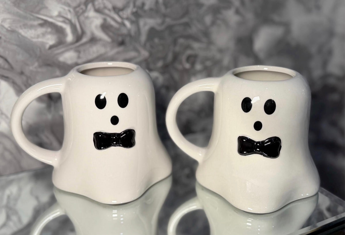 Halloween Ghost Couple Mugs – Mr & Mrs Boo Set