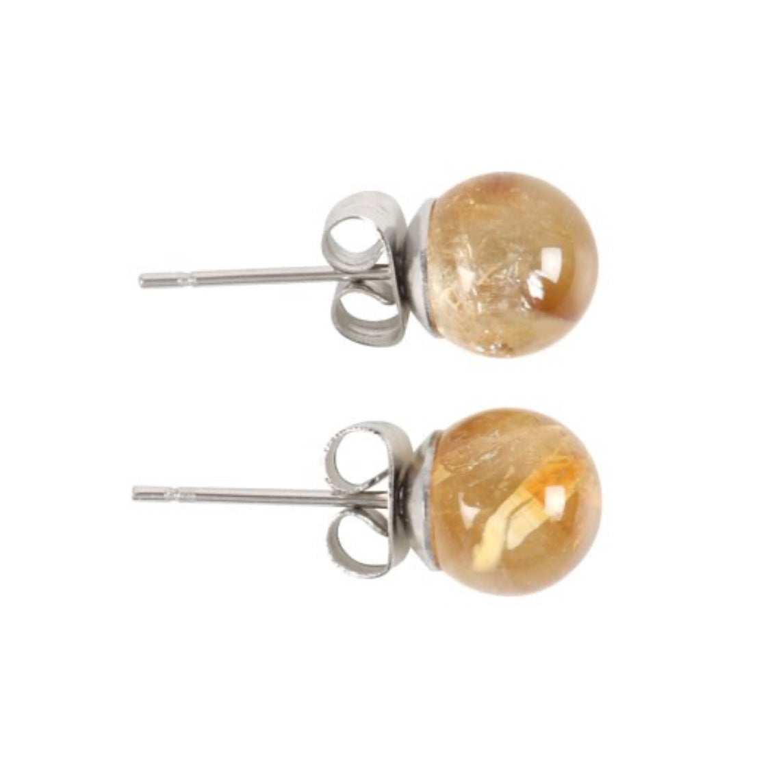 Semi Precious Crystal Stud Earrings, Fashion Jewellery, Sterling Silver Posts & Butterfly Backs