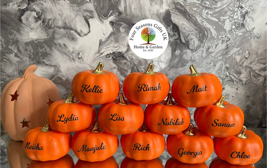 Personalised Artificial Pumpkin Decorative Ornaments