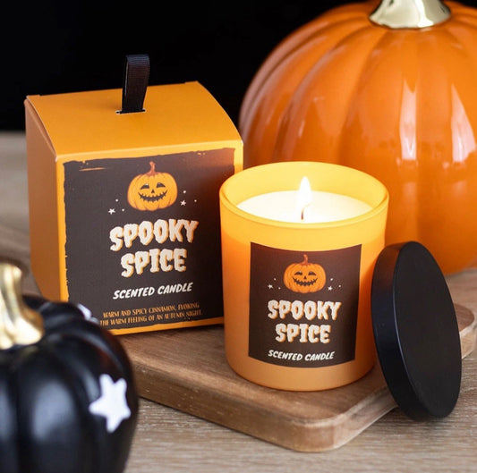 Pumpkin Spooky Spice Scented Candle Home Fragrance Halloween Ornament Decor Gift