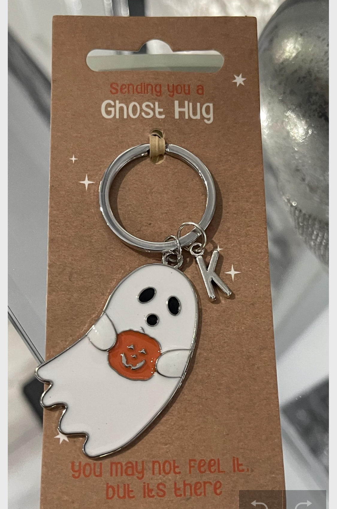 Personalised Halloween Pumpkin Ghost Enamel Keyring Handbag Charm - Gifts for Someone Special