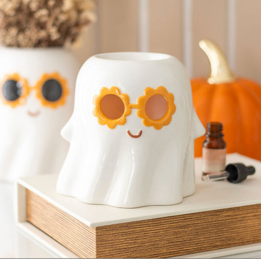 Groovy Ghost Oil Burner Wax Melt Warmer Halloween Decor Ornament Autumn Gifts