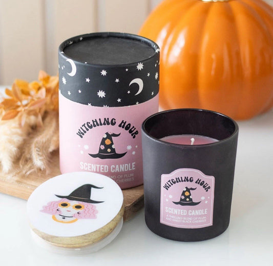 Witching Hour Plum Cherry Scented Candle Home Fragrance Halloween Decor Ornament Gifts