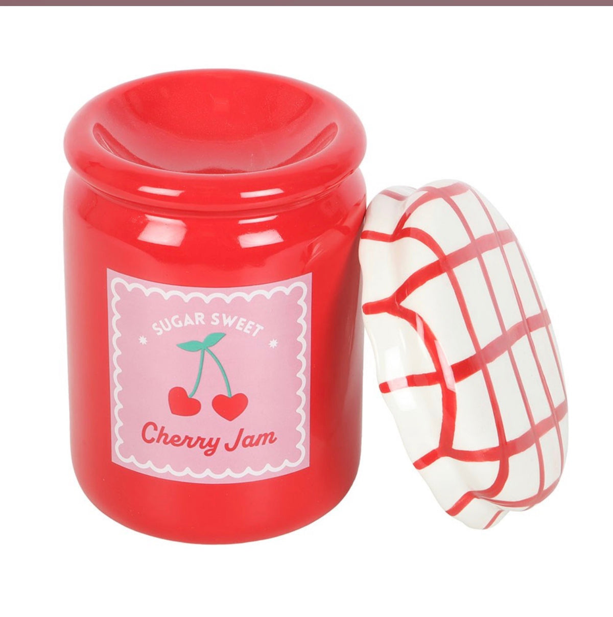 Cherry Jam Jar Oil Burner Wax & Melt Warmer