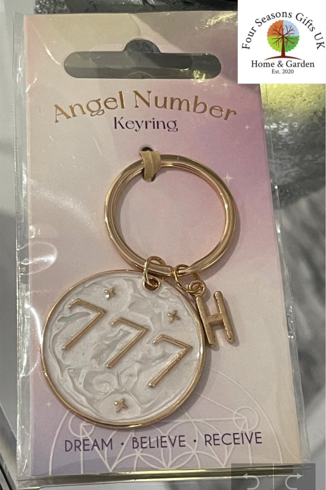 Angel Numbers 111 222 333 444 555 666 777 888 999 Personalised Keyring’s, Handbag Charms - Spiritual Meaningful Gifts