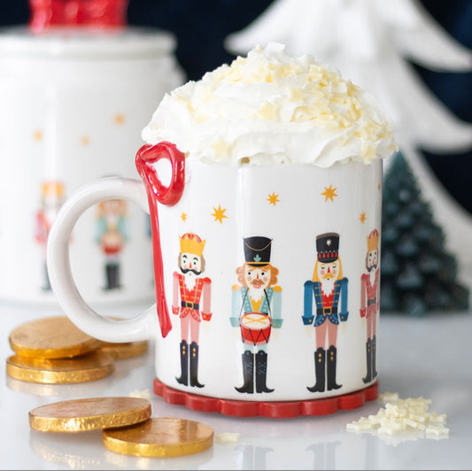 Festive Christmas Nutcracker Soldier Ceramic Novelty Hot Chocolate Coffee Mug