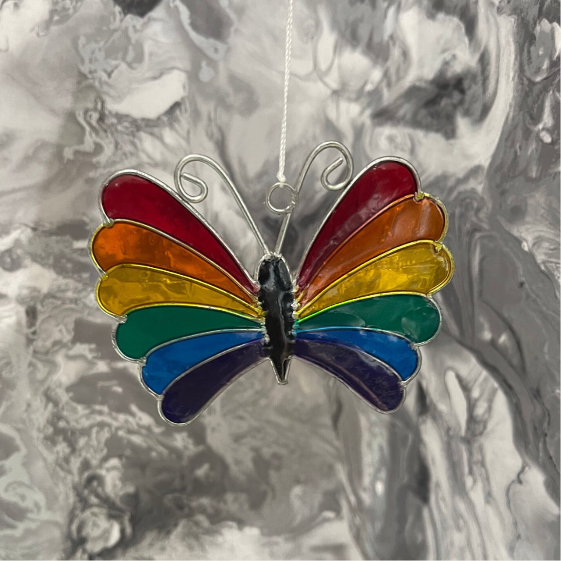 Rainbow Butterfly Suncatcher Wind Spinner Light Catcher Window or Garden Hanging decoration