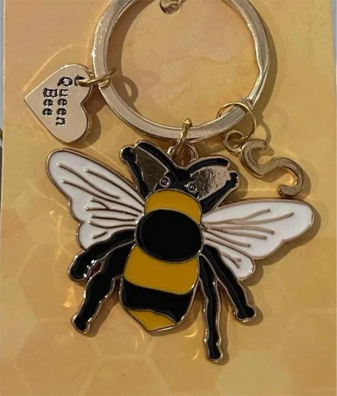 Personalised Queen Bee Enamel Keyring Handbag Charm - Gifts for Someone Special