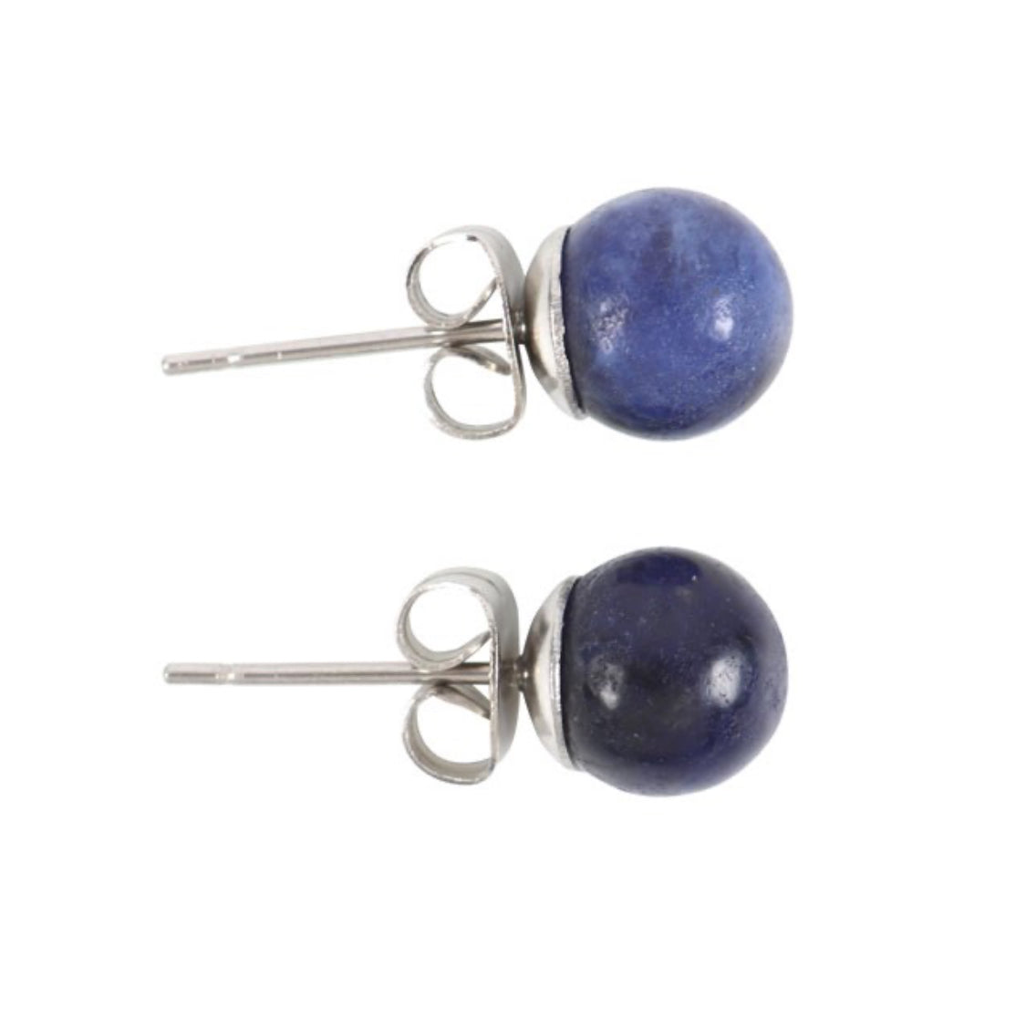 Semi Precious Crystal Stud Earrings, Fashion Jewellery, Sterling Silver Posts & Butterfly Backs