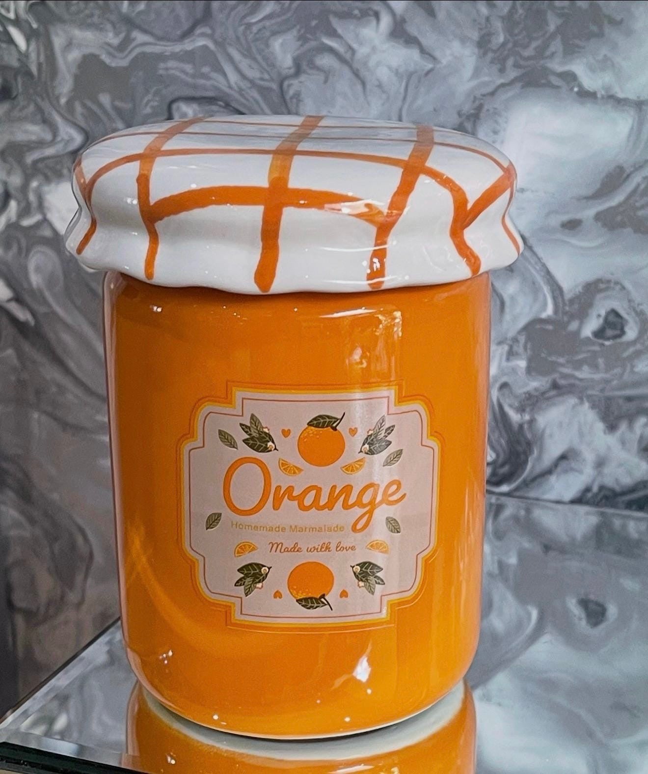 Orange Marmalade Jam Jar Oil Burner Wax Melt Warmer Ornament Summer Garden Gifts