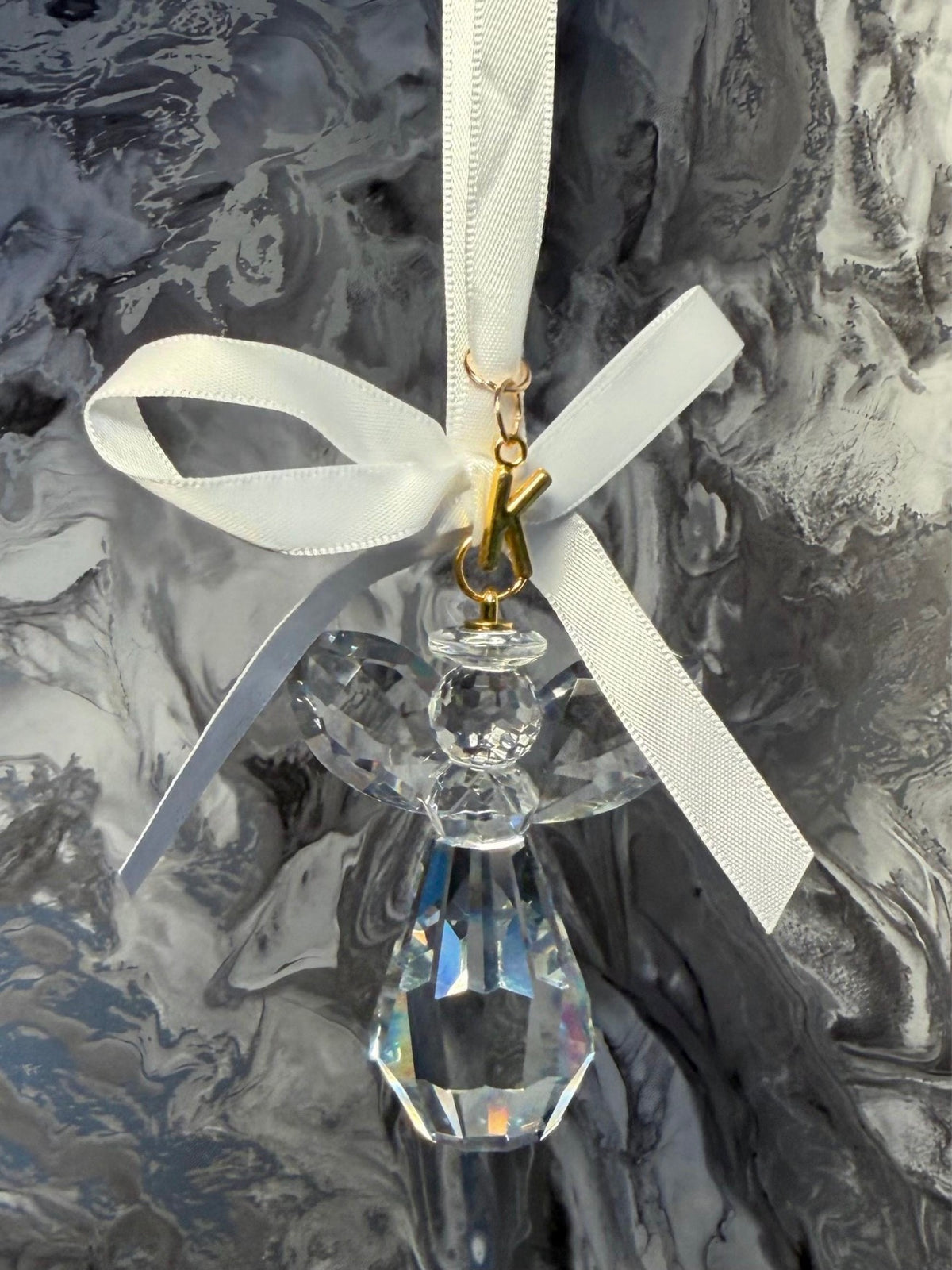 Personalised Glass Angel Christmas Decoration
