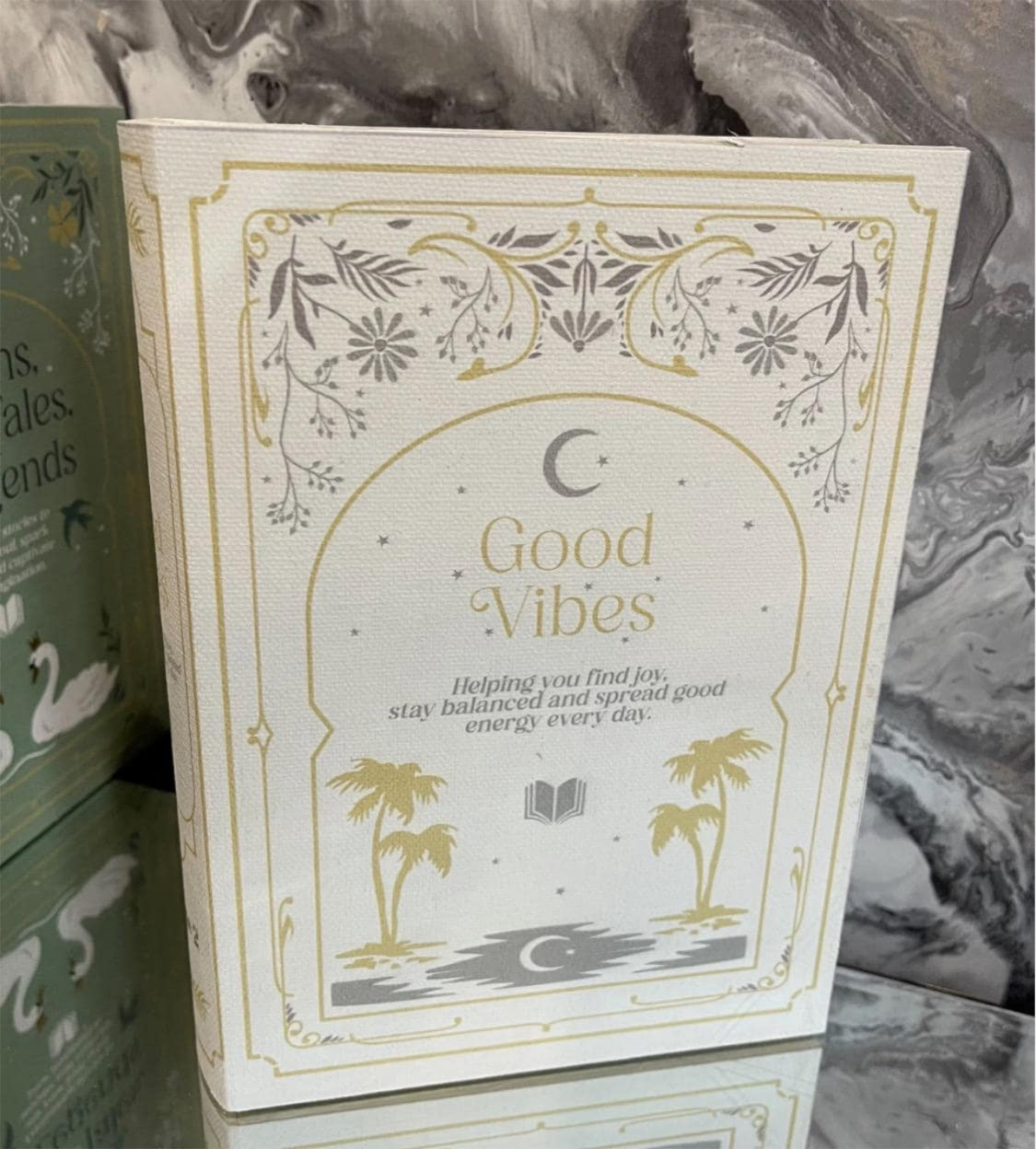 Wooden Book Storage Box – Decorative Book Shaped Keepsake Box for Bookshelf Styling – Hidden Storage Gift for Book Lovers - 4 designs