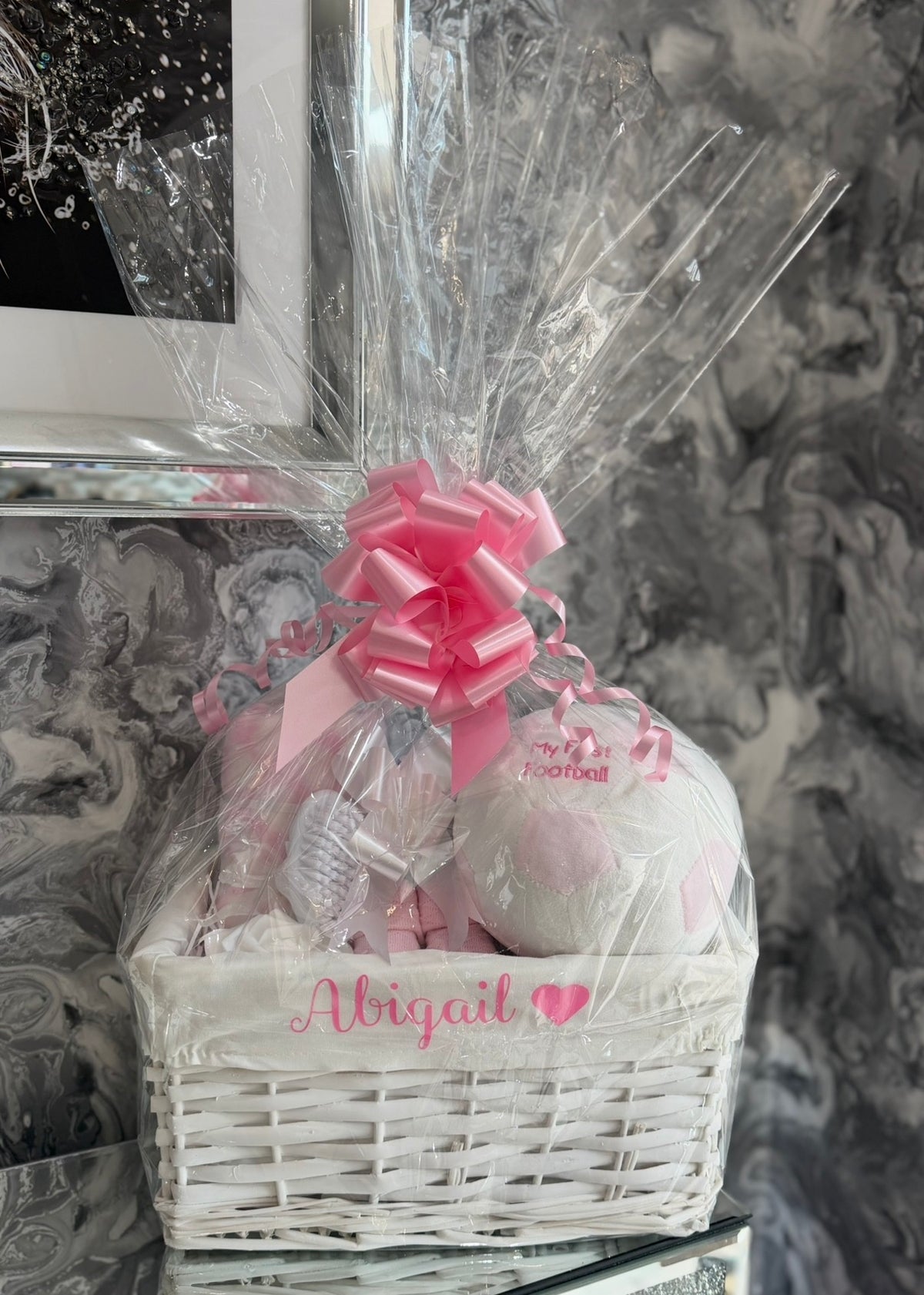 Personalised My First Football Baby Hamper – Pink, Blue or Red