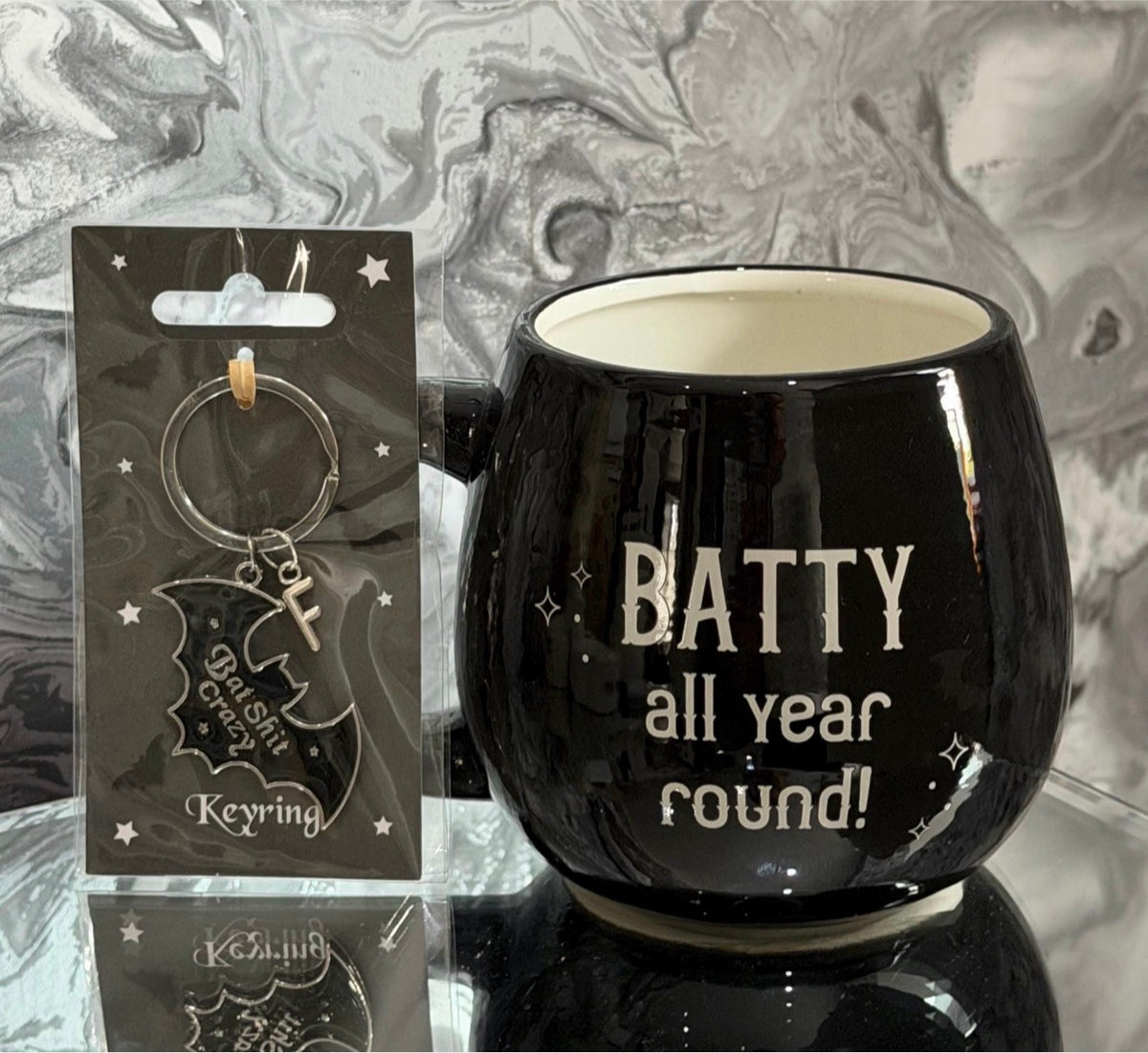 Batty All Year Round Mug & Keyring Gift Set – Funny Bat Gift